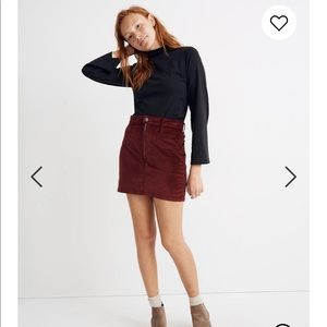Madewell Stretch Velveteen Skirt